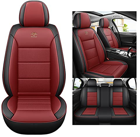 Congxy Sitzbezüge Auto Universal Set Autositzbezüge für Mazda CX-3 Minagi Kiyora Mazda 2 3 6 5 8 CX-8 CX-7 ATENZA CX-30 CX-9 RX-7 CX-5 RX-8 MX-5 Auto Zubehör, Schwarz Rot