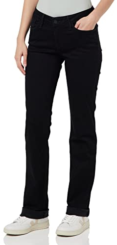Cross Jeans Damen Jeans Rose - Regular Fit - Schwarz - Black Black W28-W38, Größe:27W / 30L, Farbe:Black Black 078