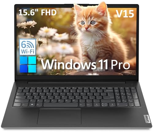 Lenovo V15 15.6 FHD Business Laptop Computer, Intel Dual-Core Processor, 16GB DDR4 RAM, 512GB PCIe SSD, WiFi 6, Bluetooth 5.2, RJ-45, Type-C, HDMI, Numeric Keypad, Black, Windows 11 Pro, Befectoy