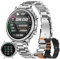 Smartwatch Uomo Chiamata Bluetooth e Risposta Vivavoce, Smart Watch Orologio Fitness Intelligente con Cardiofrequenzimetro,Pressione Sanguigna,SpO2,Notifiche Messaggi,Android iOS (Acciaio Argentato)