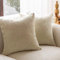 DOMVITUS Boucle Kissenbezüge für Couch, neutrale Kissenbezüge, Zierkissen für Wohnzimmer, Bett, Sofakissen, weicher Kissenbezug, Frosting Creme, 50,8 x 50,8 cm, 2 Stück