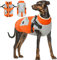 Winter Hundemantel wasserdichte, Hundemantel Winter mit Geschirr Warm Hundekleidung Winter Jacke Warme Hunde Weste Winter Outfit Winddichte Hundebekleidung Schneeanzug Hunde(Orange, 3XL)