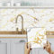 Fliesenaufkleber Gold Gelb Weiß Klebefliesen Wasserfest Fliesenaufkleber Bad Vinyl Küchenrückwand Selbstklebend Fliesenaufkleber Küche Deko Fliesenfolie 10 Stück/20x20cm