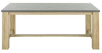 Ausziehbarer Esstisch Louane 192x97cm, ohne Verlängerung - Eiche/Beton