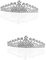 FRCOLOR Jga Krone Tiara Hochzeit Tiara 2st Kopfschmuck Kronenkamm Erröten Strasssteine Braut Braut Kopfschmuck