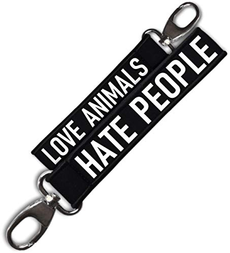Spaß Kostet Schlüsselanhänger aus Neopren Love Animals Hate People