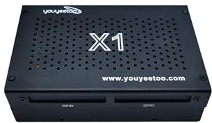 WayPonDEV schwarzes Metallgehäuse für X1 X86 64bit Windows 10/11/Linux Single Board Computer, mit Intel Celeron N5105, unterstützt optionales WLAN und BT, M.2 2280 NVMe oder SATA SSD