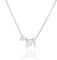HSWYFCJY Halskette Damen Silber Herz Kette mit Buchstabe M 316L Edelstahl Initialen Anhänger Verstellbar Namenskette 45+5cm Personalisierte Schmuck Geschenke für Frauen Mädchen