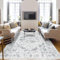 Famibay Teppich, Wohnzimmer, groß, 200 x 290 cm, weich, flauschig, Schlafzimmerteppich, Vintage, waschbar, rutschfest, Kurzflor-Teppich, für Wohnzimmer, Schlafzimmer, Esszimmer, Büro
