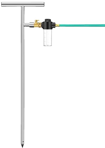 Wurzelbewässerung - Bewässerungssystem aus Edelstahl mit Düngerspender - Bewässerungsstab mit T-Griff und Ventil, Baumbewässerungssystem