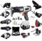WHIPIN 10-in-1-Elektrowerkzeug-Kombi-Set, kabelloses, multifunktionales Holzbearbeitungswerkzeug-Set, bürstenloses Elektrowerkzeug-Set mit 4,0-Ah-Akku und Werkzeugkästen for Heimwerkerprojekte