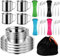 Outdoor Camping Besteck Set Edelstahl Geschirr Mess Kit beinhaltet Platte Schüssel Cup Löffel Gabel Messer in Mesh Taschen für Camping Backpacking
