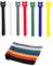 70 PCS Reusable Cable Ties, 150 x 10 mm Straps Cable Ties, Coloured Adjustable Hook and Loop Straps Organizer - Ideal for Headphones, Electronics Under Desk Cable Management