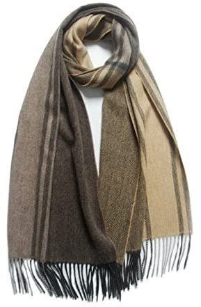 BOGAZY Winterschal Schal Cold Weather Schals Winterschal Für Herren, Gewellter, Warmer Schal Aus Reinem Kaschmir Schal Schaal Schals TüCher(Camel)