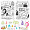 Ostern Stempelset,Silikon Stempel,Stanzschablone,Stempel Ostern, Transparente – 4 kreative Silikonstempel für Frohe Osterdekorationen mit Hase, Eiern und Karotten,DIY Karte