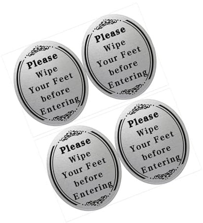 QUMIIRITY 2 Sets Interior Wall Stickers Self-adhesive Please Wipe Your Feet Entryway Decals Wall Decal Decoration for Home Entryway