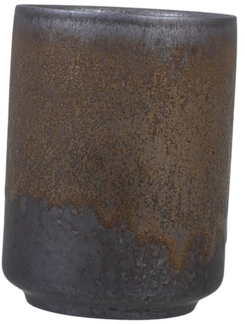 WEKADRIN Vintage Rustic Gold Glazed Pottery Tea Cup Large Water Drinking Cup Coffee Mug Rustic Iron Rust Pattern Random for Office Kung Fu Tea