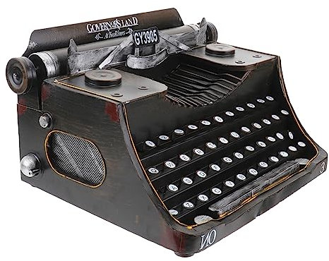 VINTORKY Retro Schreibmaschine Modell Aus Antike Handgefertigte Schreibmaschine Als Fotorequisite Vintage Deko Für Wohnzimmer Fernsehtisch Und Geschenkideen Schwarzes Design