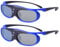 Cocar 3D Glasses, Active Shutter 3D DLP Link Rechargeable 3D Eyewear for Acer ViewSonic BenQ Optoma Philips Panasonic Vivitek Dell Jmgo Cocar Cocar 3D Projectors - Blue Pack of 2