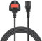KMLR-ZSYX 1.2m Long IEC Kettle Lead Power Cable 3 Pin Compatible With PC Monitor TV C13 Cord 4ft UK Plug