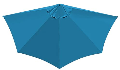 IGTOPS Parasol semi-circulaire - 2,7 m - Grande manivelle - Protection UV 30+ - Toile de rechange - Protection solaire et pluie - Pour jardin, terrasse, cour, piscine - Polyester