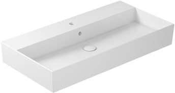 GALASSIA Lavabo cm.91 sospeso o appoggio monoforo Meg11 Pro