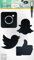 Securit Silhouette Social Media Tafeln, Schwarz, 53 x 31 x 1 cm, Plastik