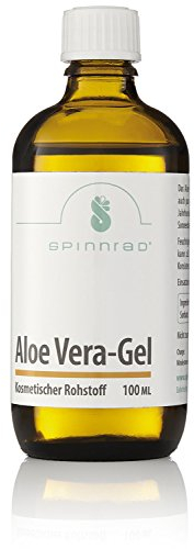 Spinnrad 100ml Aloe Vera Gel Naturkosmetik selber machen I Vegane Feuchtigkeitspflege für Gesicht Haut & Haar I Linderung bei Sonnenbrand Hautreizungen Insektenstiche I After Sun Gesicht Körper Pflege