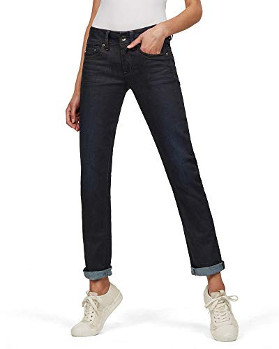 G-Star Women's Midge Saddle Straight Jeans, Blue (dk aged D07145-7209-89), 23W / 26L