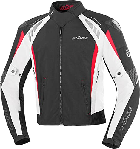 Büse B.Racing Pro Motorrad Textiljacke, schwarz/weiß/rot, S