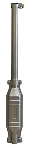 Ama d'échappement à tube avec rallonge droite pour tracteurs Ø 70 H 1320 mm en acier au titane enrobés en aluminium