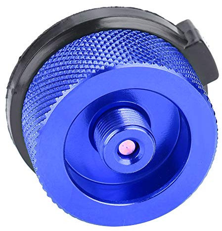Gas Tank Adapter Outdoor Stove Adaptor Input Screw Type Converter Connector Valve Gas Stove Adapter for Outdoor Camping Hiking(Blue)