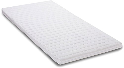 7dreams® Matratzentopper ca. 140 x 200 x 6,5cm, Made in Europe mit Wellensteppung | ÖKO-TEX Zertifiziert, geeignet für Allergiker, Kern aus Komfortschaum | Extra dick wattiert für hohen Schlafkomfort