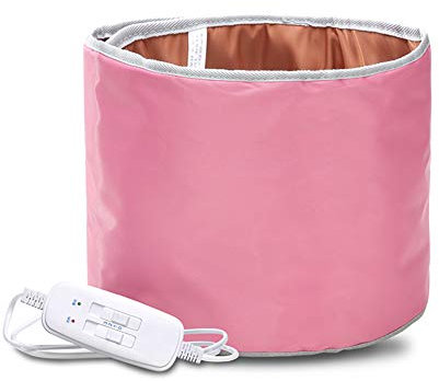 WLXW Cintura Massaggiante Dimagrante Elettrica, Cintura Sauna con 2 Motori Riscaldamento A Infrarossi Lontano Temporizzazione Automatica per Vita/Fianchi/Gambe,Rosa