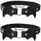 alisikee 2 verstellbare Lederbeine in Battierform, elastisch, Punk, Oberschenkel, Choker für Frauen und Mädchen, Schwarz, Einheitsgröße, Schwarz, One size