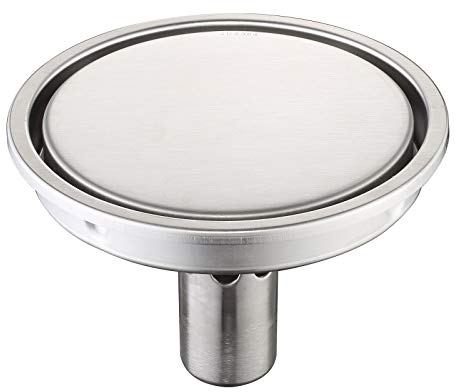 Duschrinne Edelstahl Ablaufrinne Unsichtbar, Runde Bodenablauf Dusche Duschablauf sehr Flach Duschabfluss Duschablaufrinne Duschrinne for Küche, Bad, Dusche, Garage und Keller