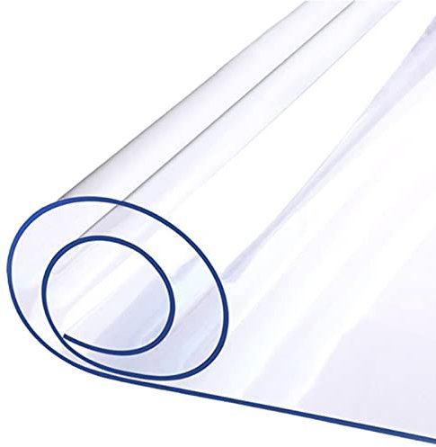 DTDMY Proteggi copritavolo Trasparente Spesso 2 mm - Tovaglia Rettangolare in plastica vinilica Sottomano Antiscivolo Tappetino da scrivania Sottopiatti/Tovaglie da Esterno Rettangolo Impermeabile