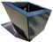 InterLock Pot de Fleurs en Aluminium-Composite, Couleur (Gris Anthracite Brillant), Pan coupé évasé, Dimensions au Sol 20x20 cm Hauteur 30-25-20 cm Fabrication française by