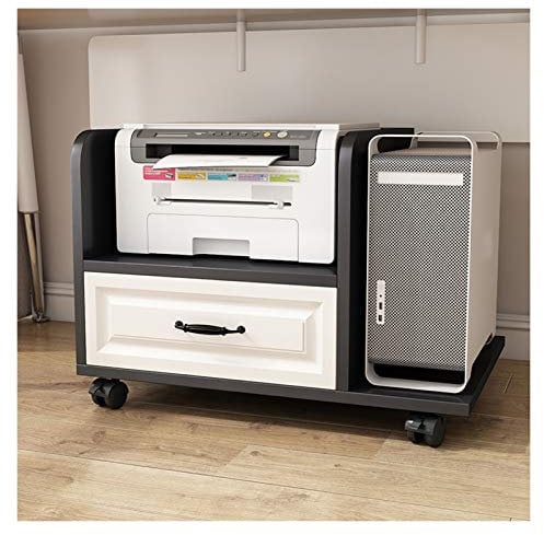TANYTAO-SHOP CPU Stand Under Desk Wooden Cpu Stand Mobile Desktop Host Floor Stand PC Case Holder Cast Wheels Simple Printer Stand Under The Desk, 4 Colors CPU Holder,Computer Tower Holder