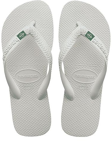 Havaianas - Top Brasil, Infradito Comode, Resistenti e Leggere con Suola Antiscivolo, Bandiera del Brasile sulle Strisce, Unisex Adulto, Bianco, 35/36 EU