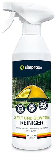 SIMPRAX Zelt Reiniger, Planen und Gewebe Reiniger - oekologisch, umweltfreundlich: PFC Frei simprax (500ml)