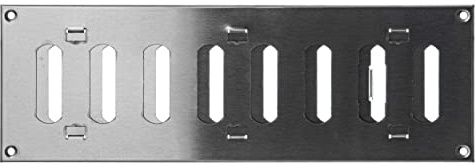 Steinberg14 Edelstahl 300x100mm Lüftungsgitter aus Metall mit Verschließbaren Lamellen - Rechteckig
