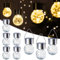 GIGALUMI Solar-Hängeleuchten für außen, 8 Stück Solar-Außenleuchten, rissiges Glas, Wasserdicht Solarleuchten für außen, Garten, Weihnachtsdeko, Hof, Zaun, Baum (warmweiß)