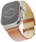 Eternel - Simple tour Bracelet iconique - Compatible toutes Apple Watch - 45/46mm - Fait main en France - Tannage végétal - Gold - Adaptateurs titane ultra