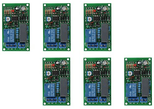 Shuimitao 6 x scheda relè da 220 V, accensione, ritardo di tempo, modulo di circuito, interruttore per corridoio, luce per scale, D1B5