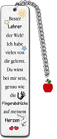 Lesezeichen Männer Lehrer schätzen Geschenk Dankeschön Tutor Geburtstag Abschluss Wertschätzung Gehen Sie zur Universität Abschieds Weihnachten Thanksgiving Ruhestand Andenken bester Lehrer der Welt
