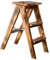 GGZONE Retro-Holzhocker mit 3 Stufen, Klappleiter, tragbare Schuhbank/Blumenregal, Holzleitern, kleine Fußhocker Beautiful Scenery