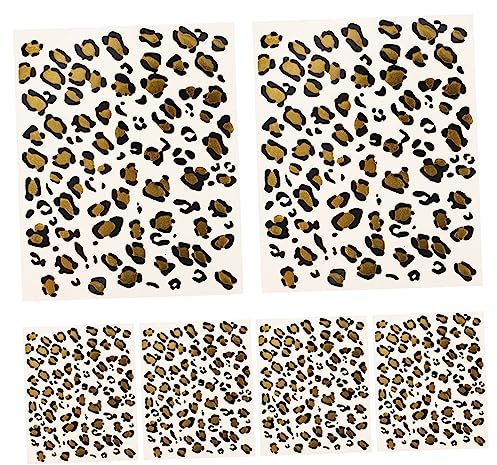 COHEALI 6 Blätter Leopard-tattoo-aufkleber Vogeltag Leopardenohren Körperaufkleber Gefälscht Leopardenmuster Gesicht Tattoo Aufkleber Aufkleben Überweisungs Papier Empfindlich Kleidung