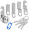 Serrure Boite Aux Lettres 16mm, Serrure de Boîte Aux Lettres 5 Clés, Livrée avec 5 Plaques de Serrure Différentes, Serrure à Came pour Casier, Serrure à Levier pour Boîtes Aux Lettres