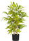 HOMCOM Bambou Artificiel Plantes artificielles décoratives Hauteur 60 cm - Tronc Branches Lichen Feuilles Grand réalisme Pot Inclus Noir Vert
